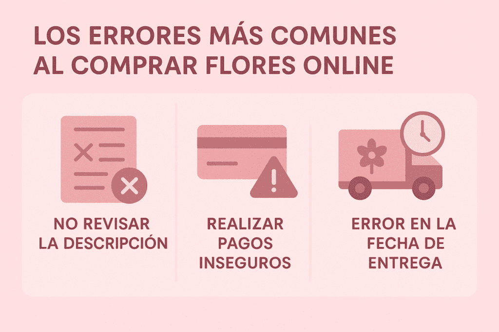 errores mas comunes al comprar flores online